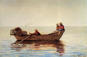 溫斯洛 荷默 Three Boys in a Dory with Lobster Pots